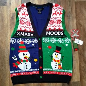 Old River Ugly Christmas Sweater Party Vest